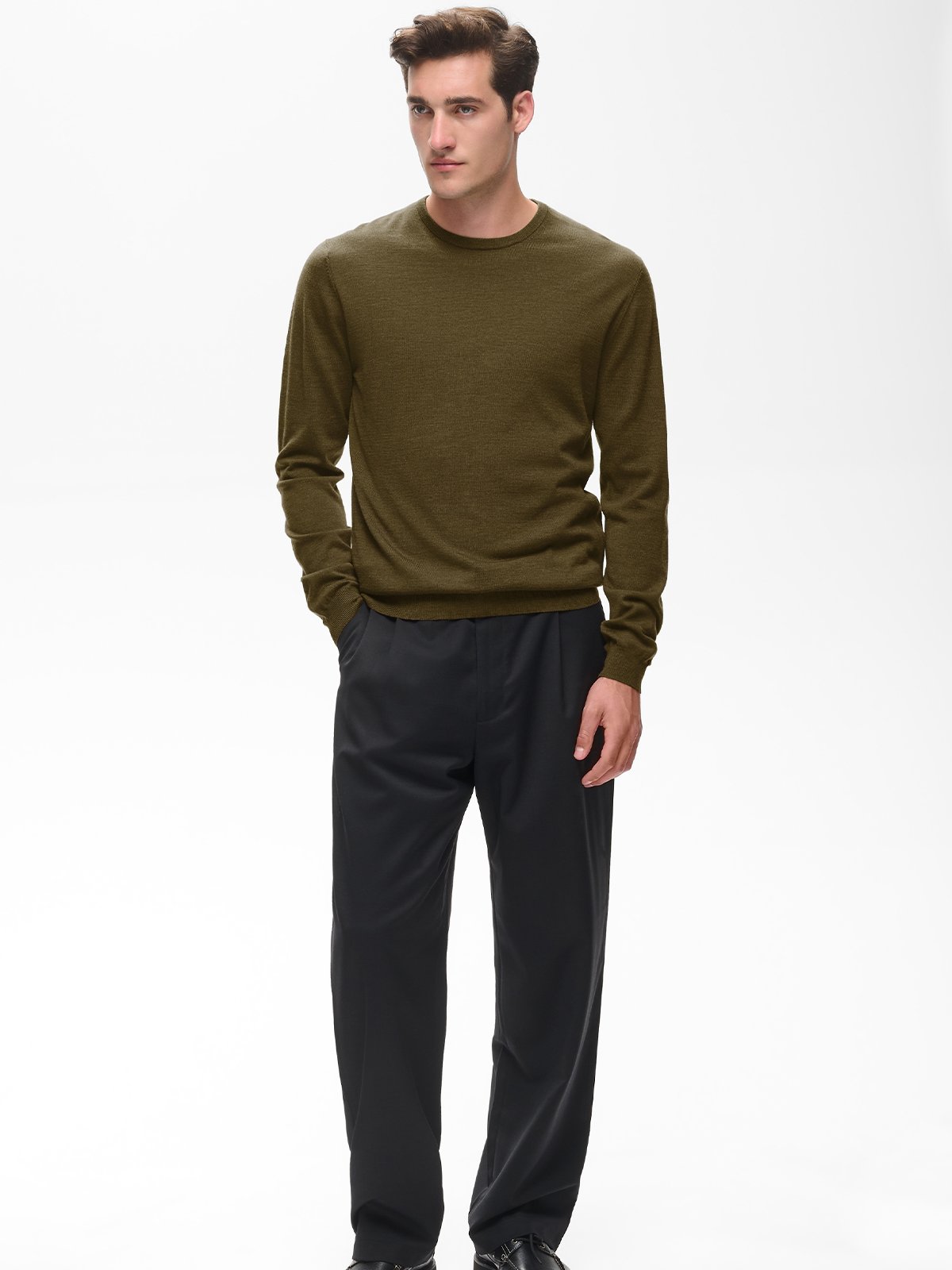 Matinique Grate Wool Pullover Sepia Melange