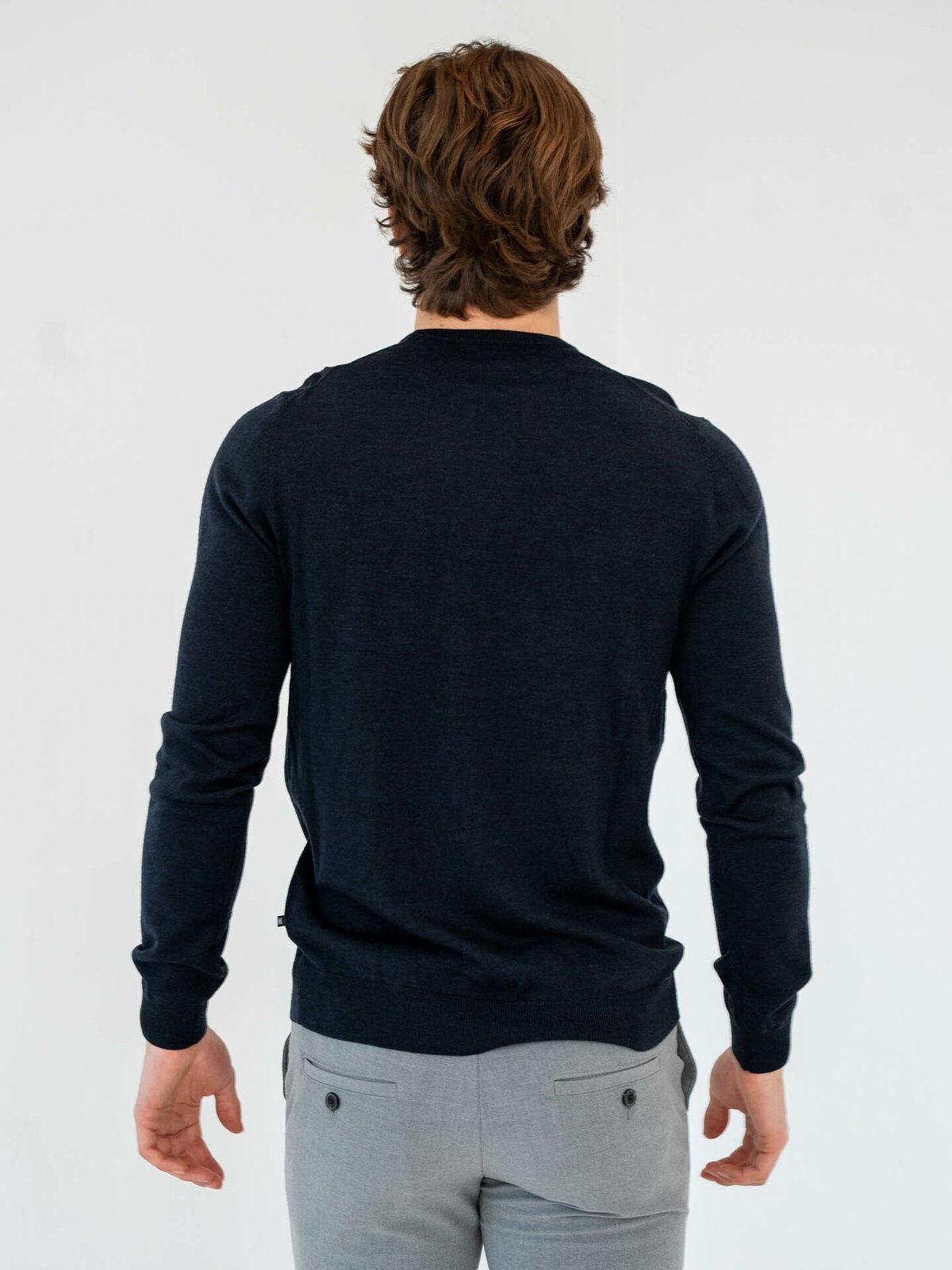 Matinique Grate Wool Pullover Dark Navy