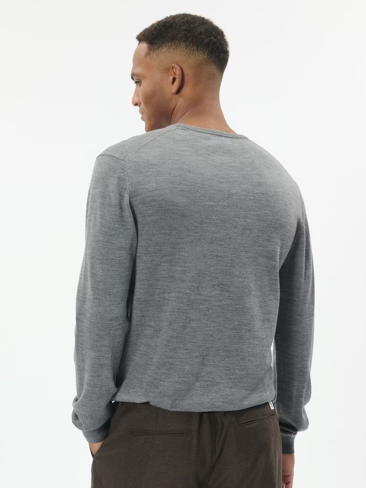 Matinique Grate Wool Pullover Med.Grey Melange