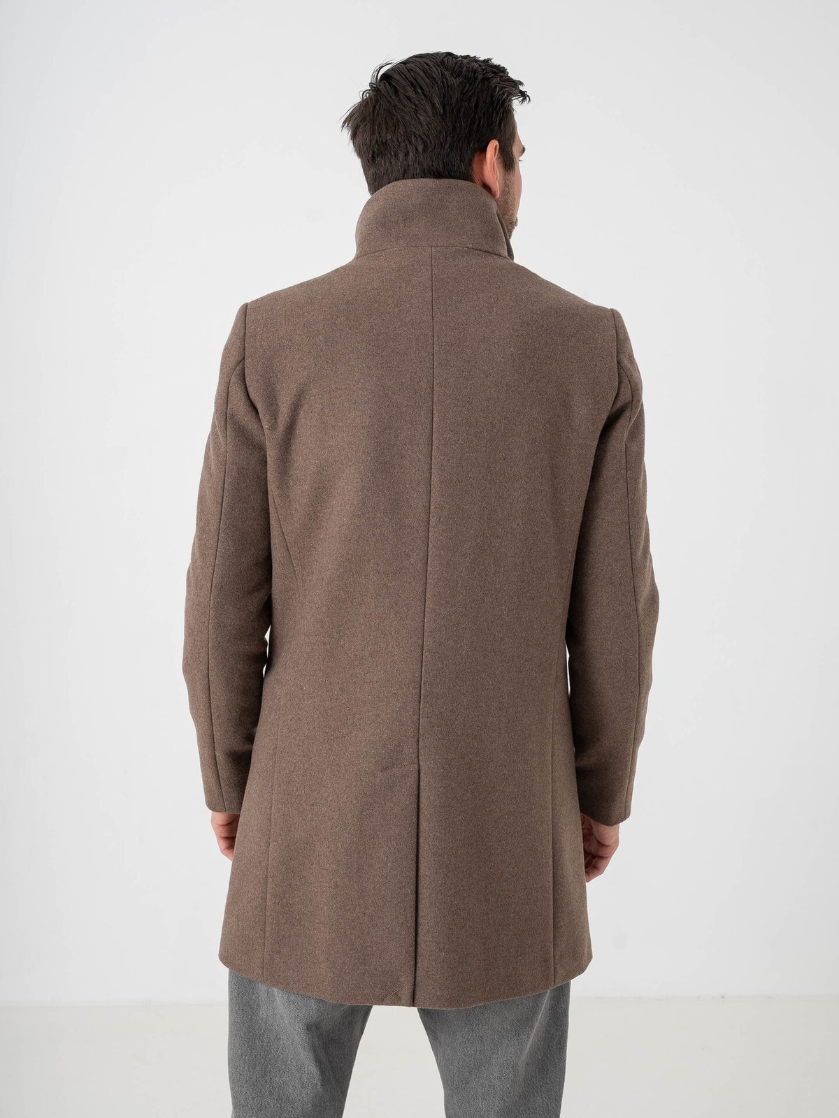 Matinique Harvey Wool Coat Walnut