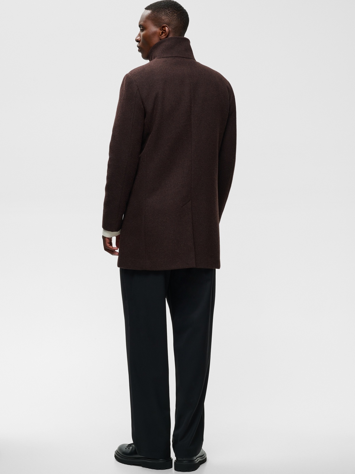 Matinique Harvey Wool Coat Espresso Brown