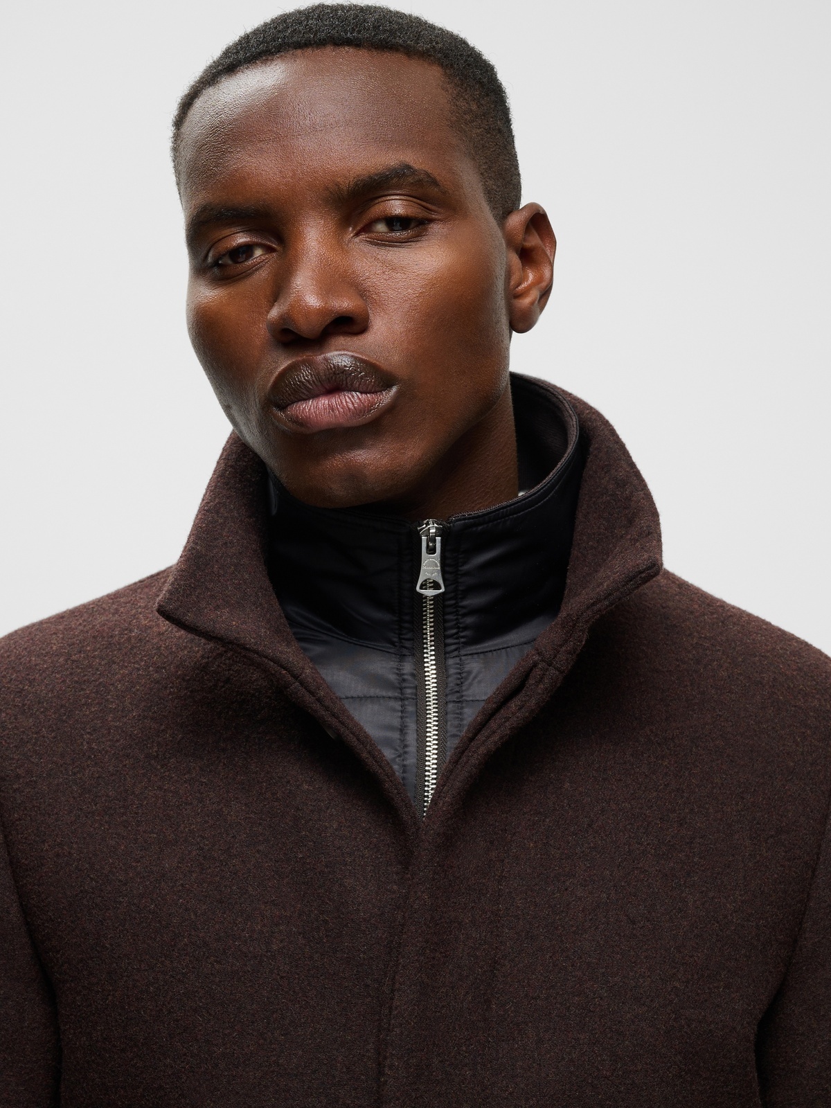 Matinique Harvey Wool Coat Espresso Brown
