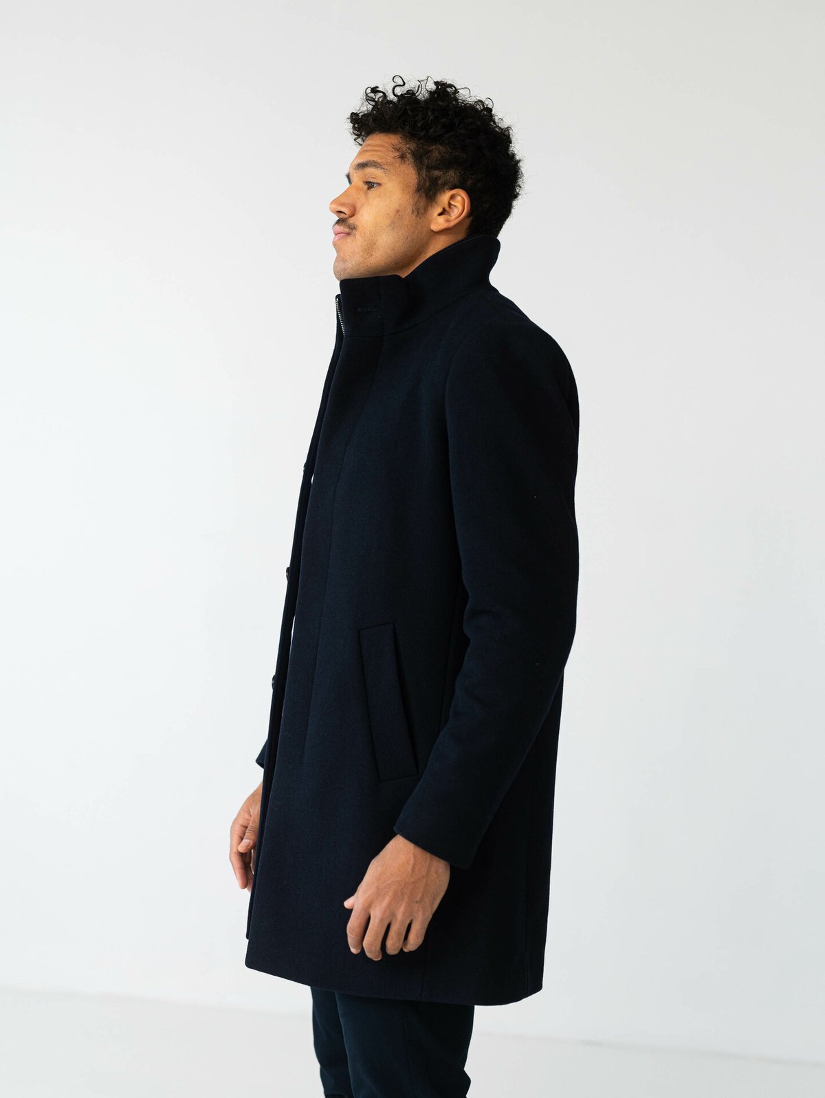 Matinique Harvey Wool Coat Dark Navy