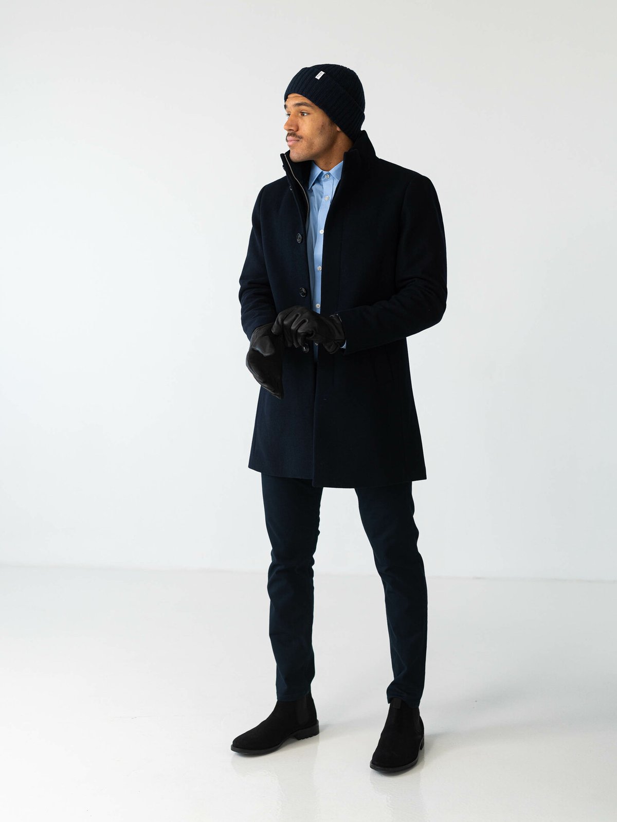 Matinique Harvey Wool Coat Dark Navy
