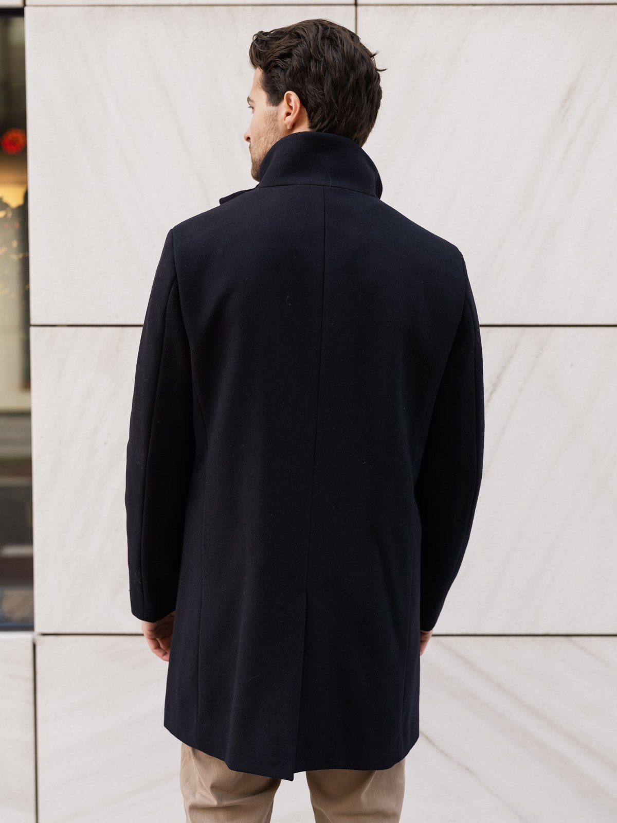 Matinique Harvey Wool Coat Dark Navy