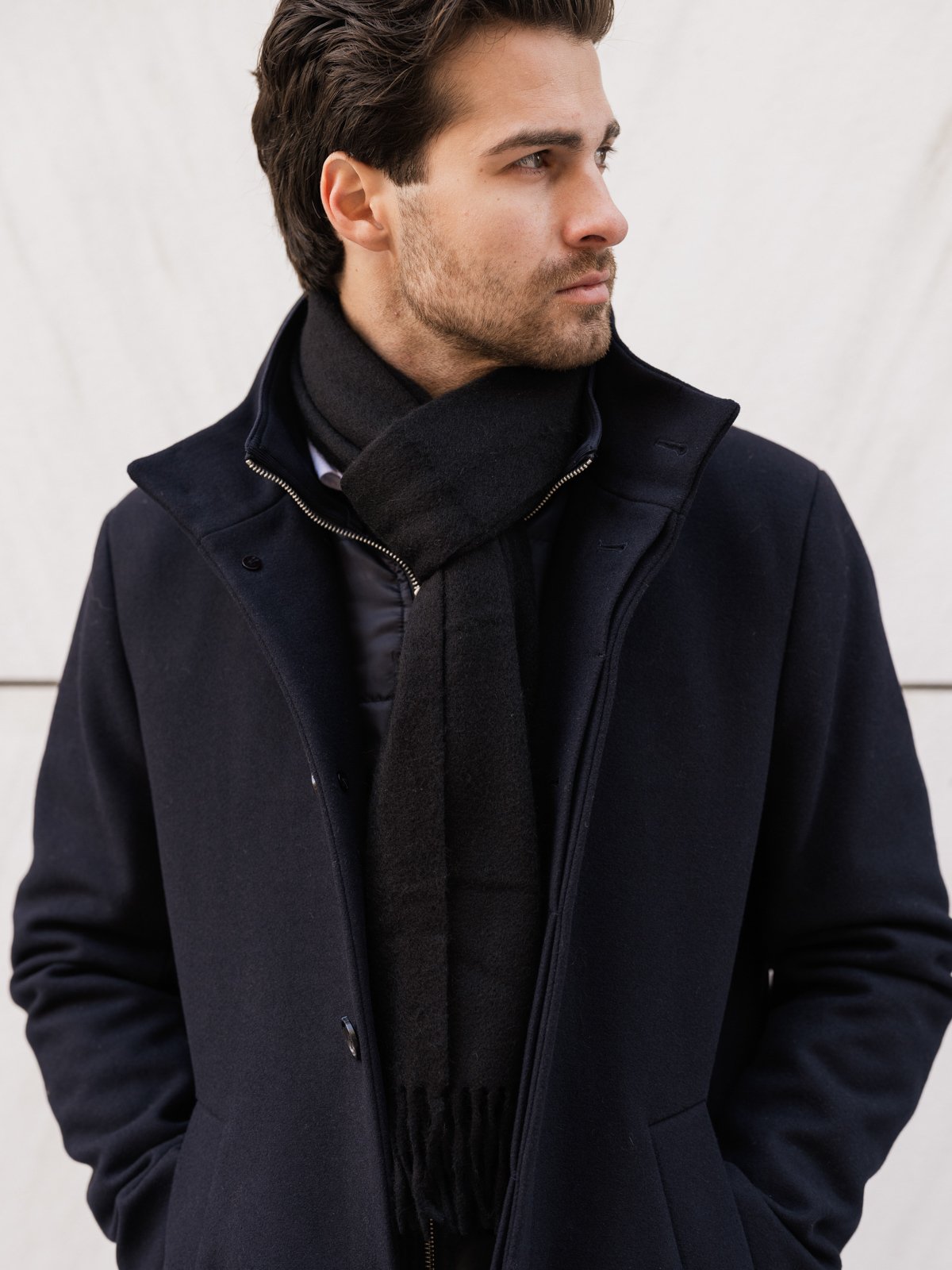 Matinique Harvey Wool Coat Dark Navy