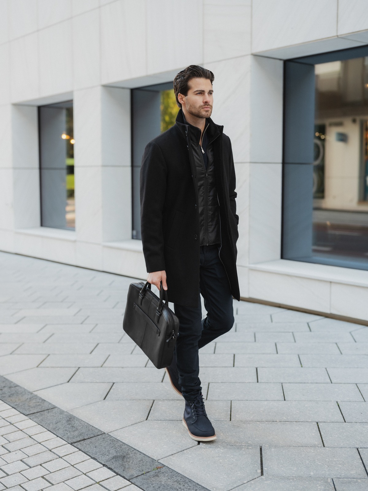 Matinique Harvey Wool Coat Black