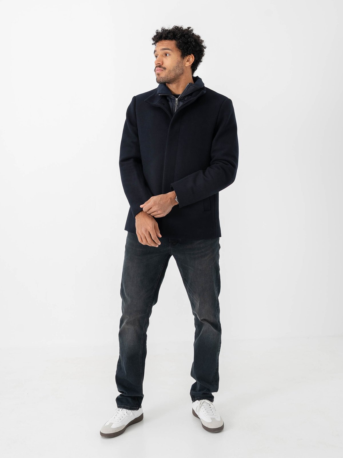 Matinique Harvey N Wool Short Dark Navy