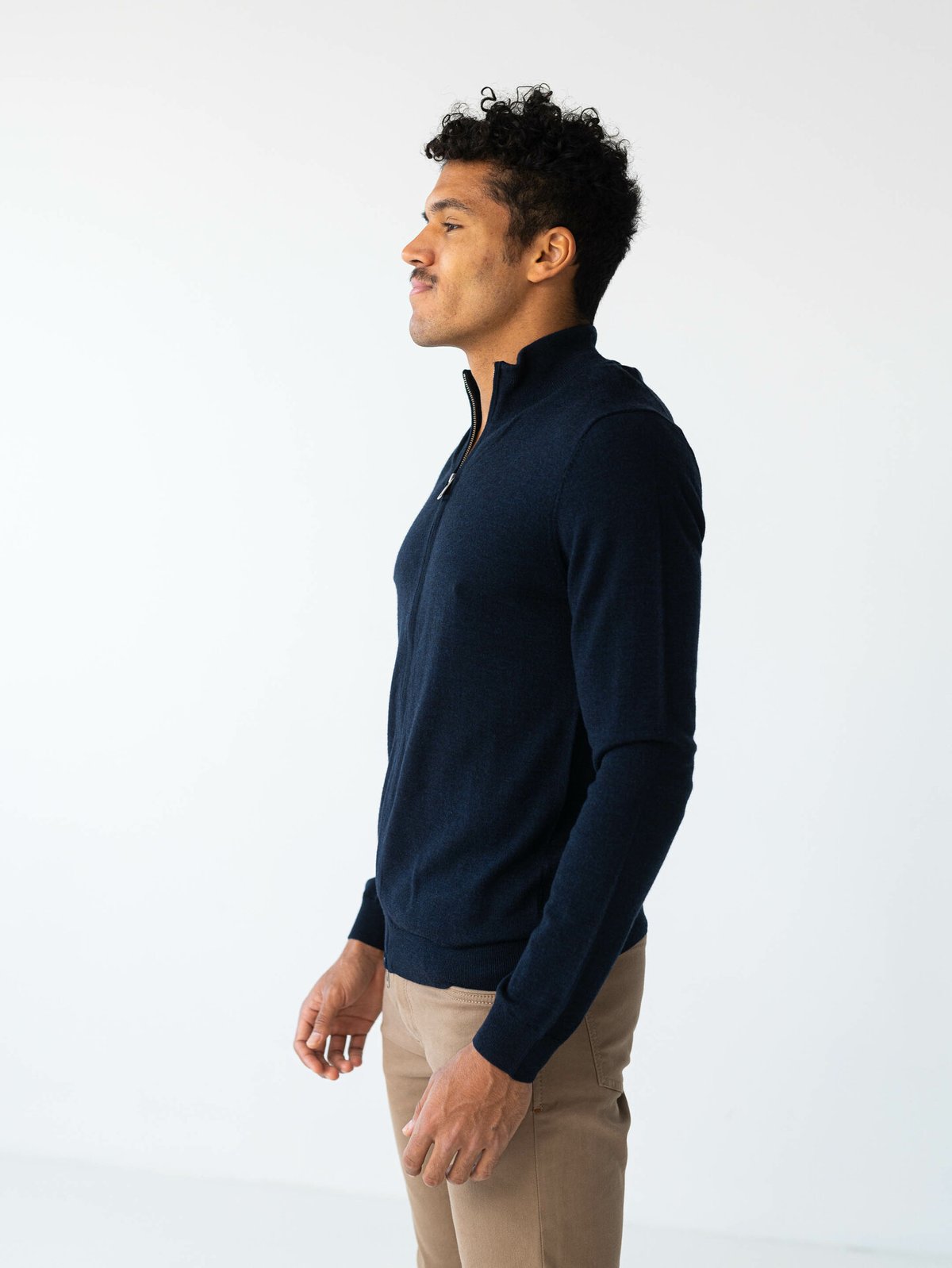 Matinique Mason Wool Cardigan Dark Navy Melange