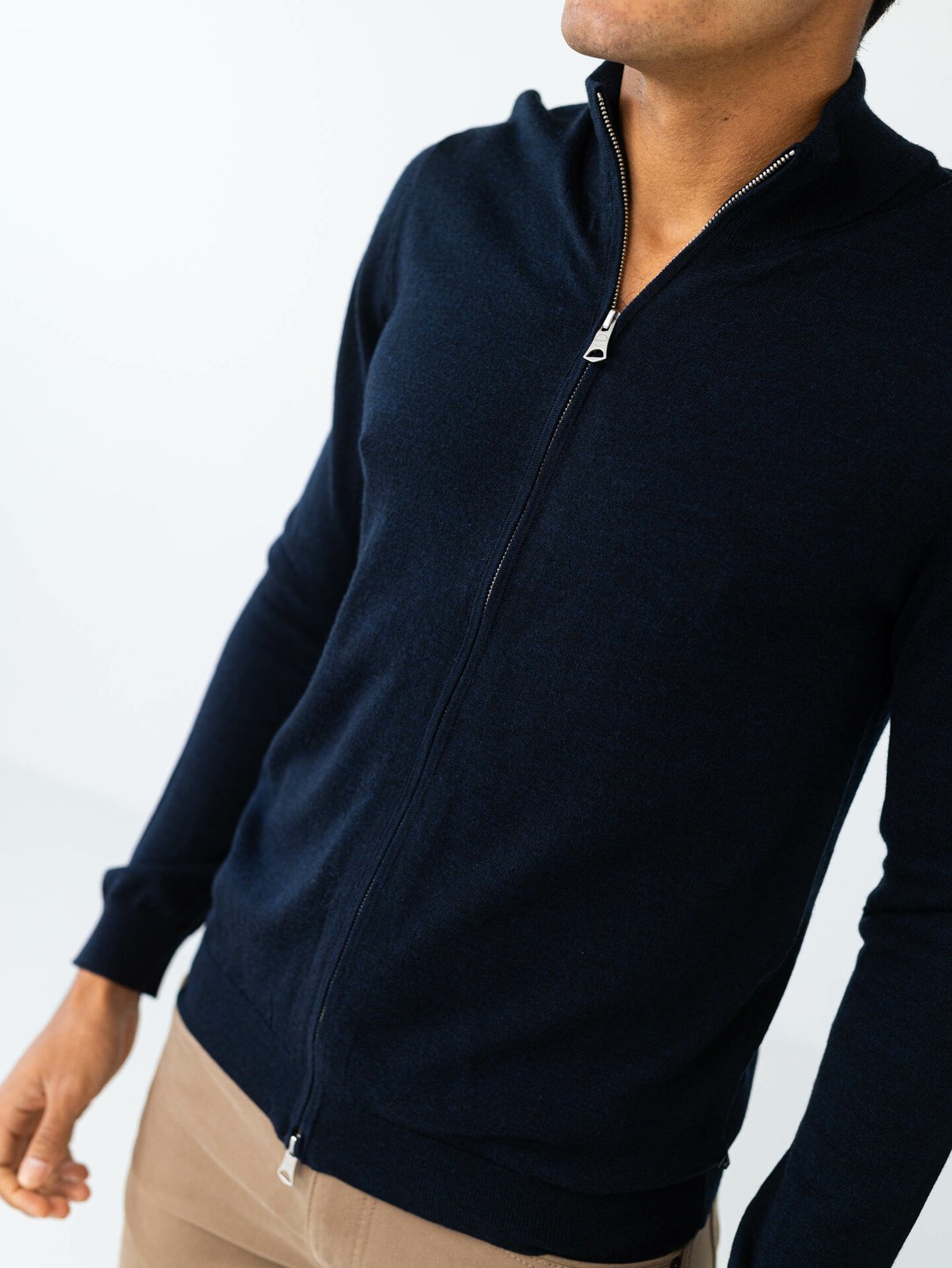 Matinique Mason Wool Cardigan Dark Navy Melange