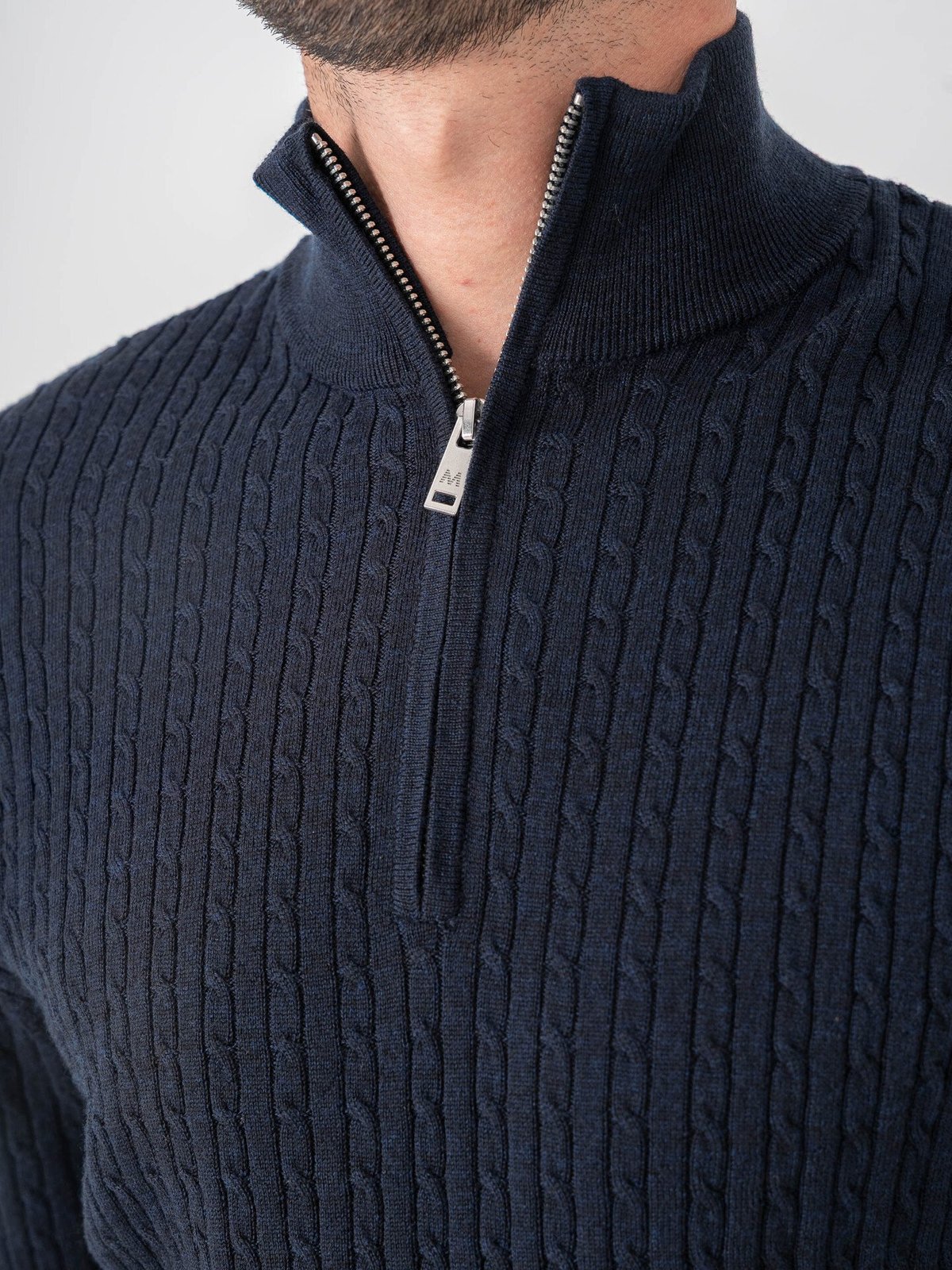 Matinique Mason SZ Cable Dark Navy Melange