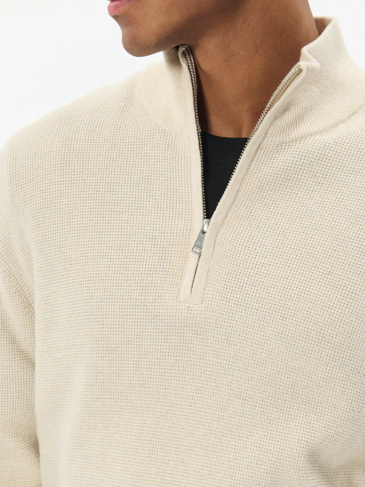 Matinique Lagoon Half Zip Oyster Gray Melange
