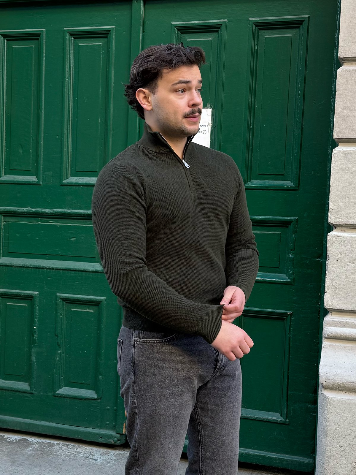 Matinique Lagoon Half Zip Dark Forest