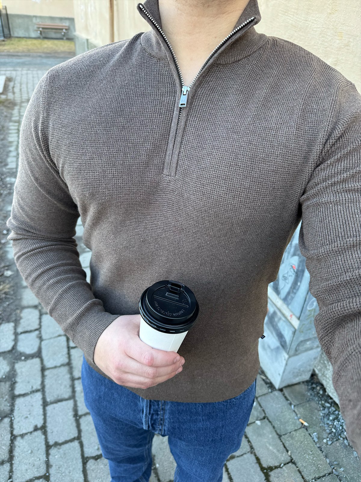 Matinique Lagoon Half Zip Morel Melange