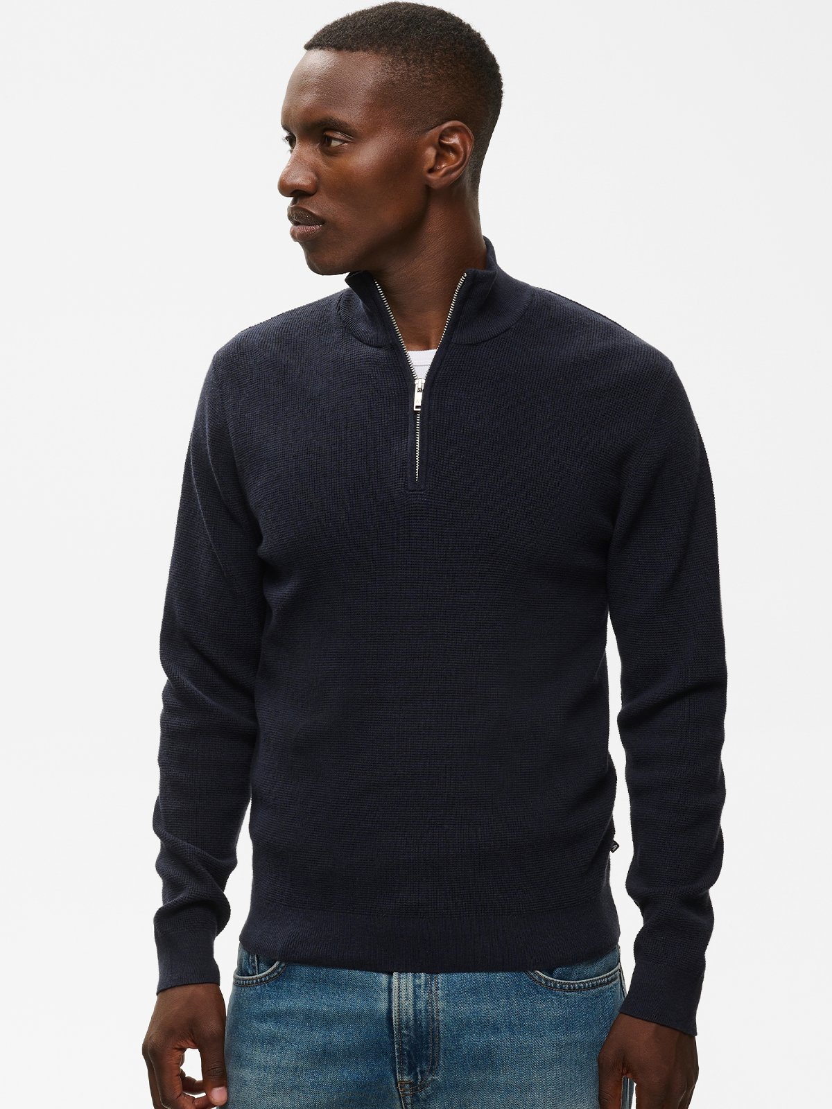 Matinique Lagoon Half Zip Navy Blazer