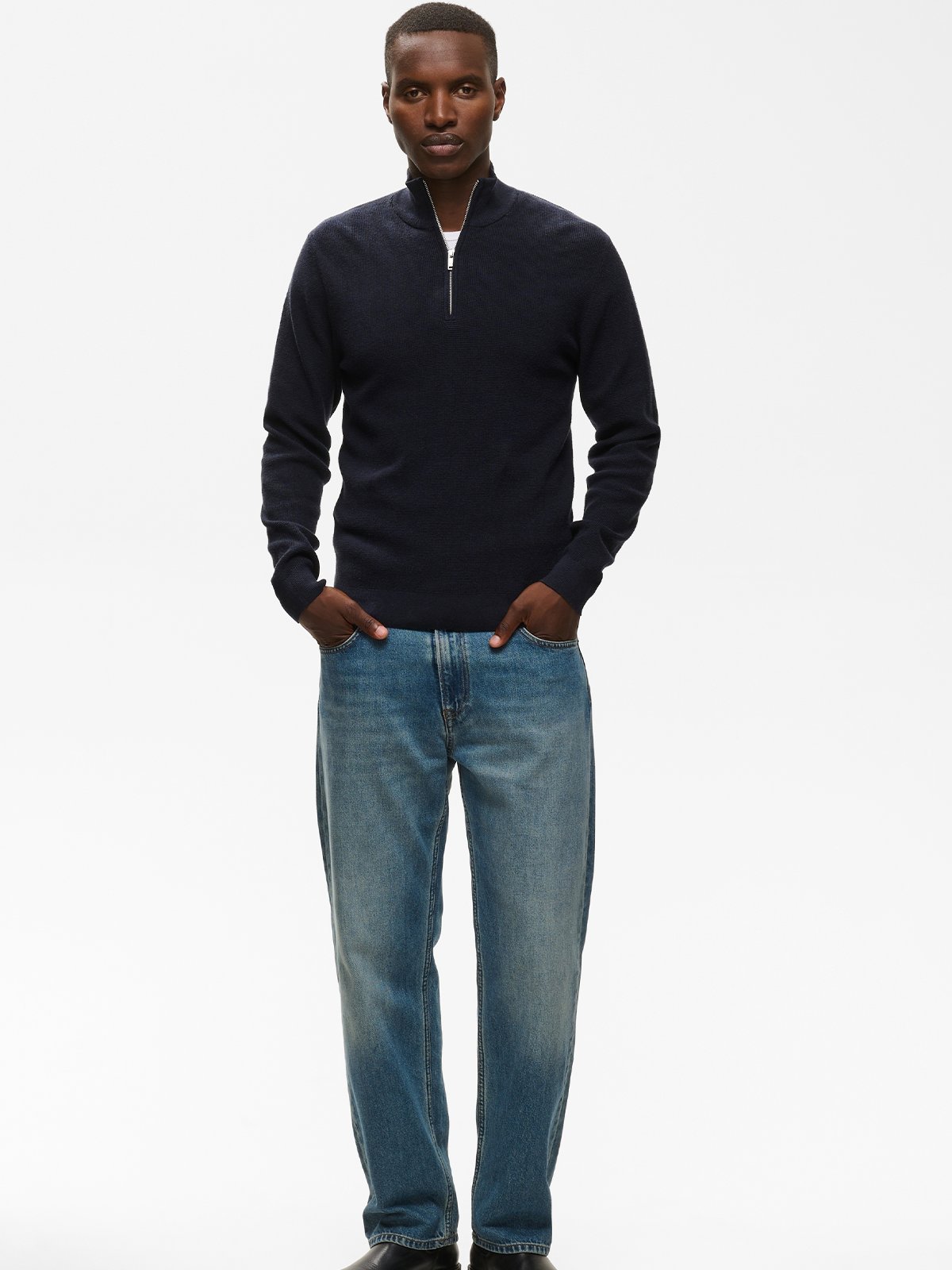 Matinique Lagoon Half Zip Navy Blazer