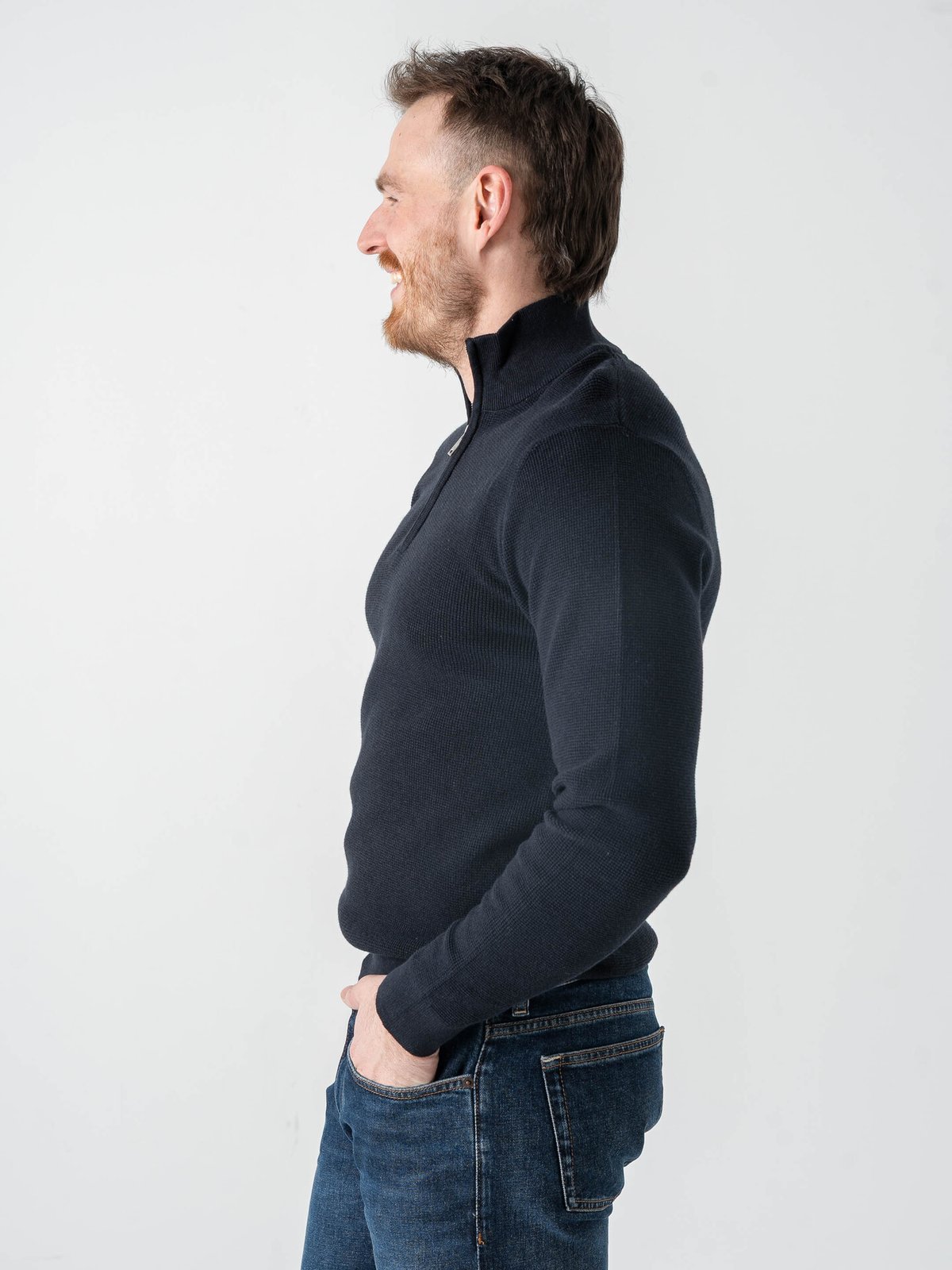 Matinique Lagoon Half Zip Dark Navy Melange