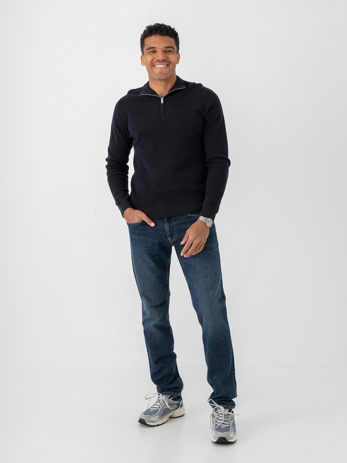 Matinique Lagoon Half Zip Dark Navy Melange