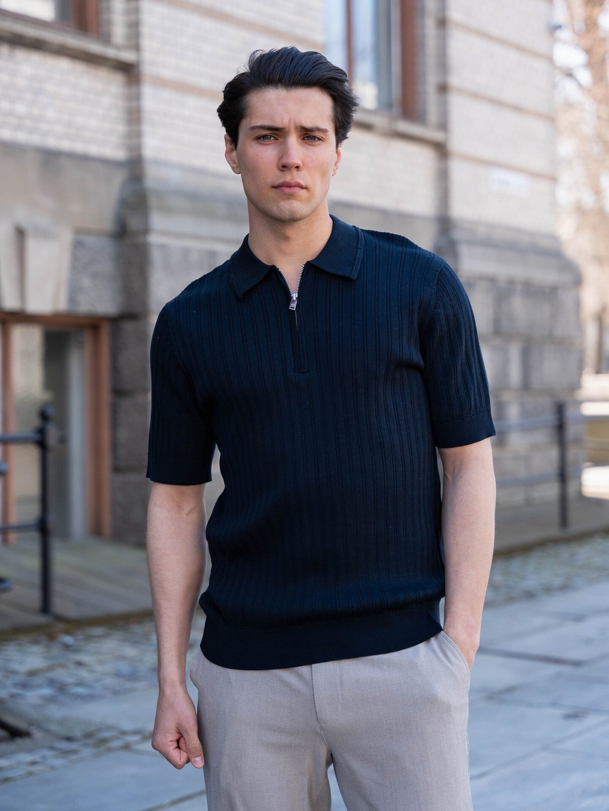 Matinique Polo Knit Dark Navy