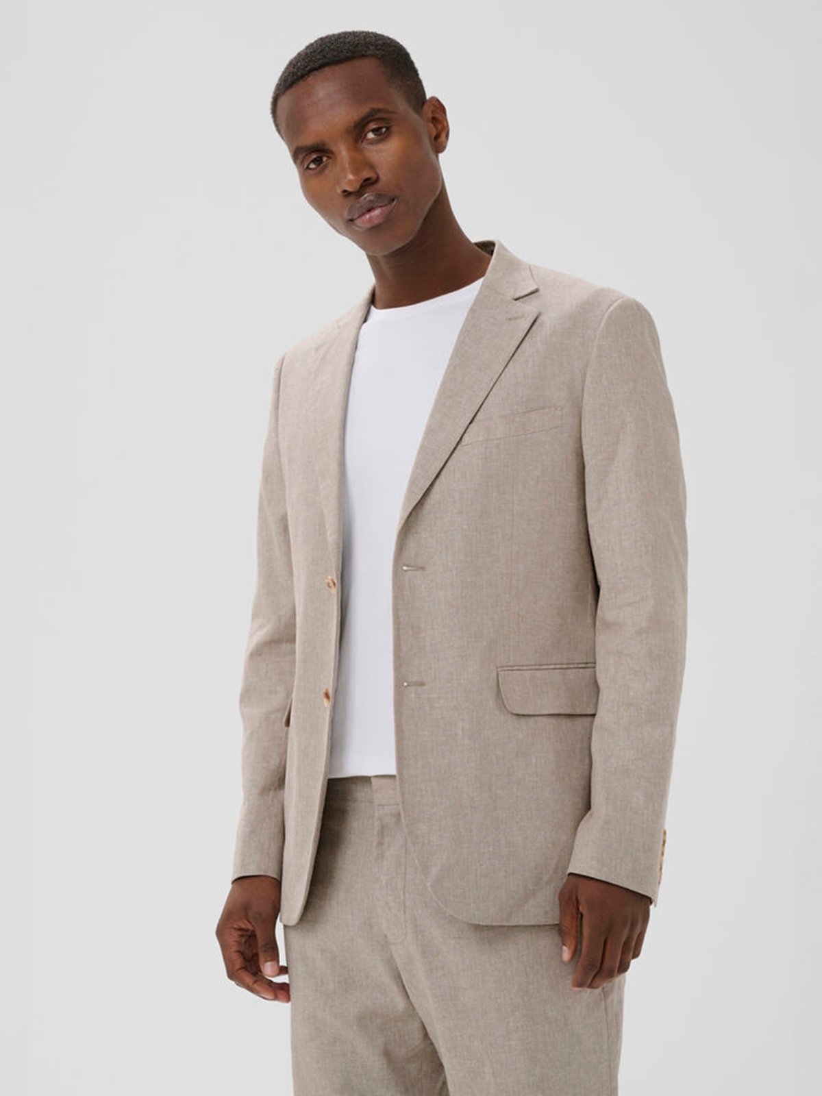 Matinique Charles Linen Blazer Plaza Taupe