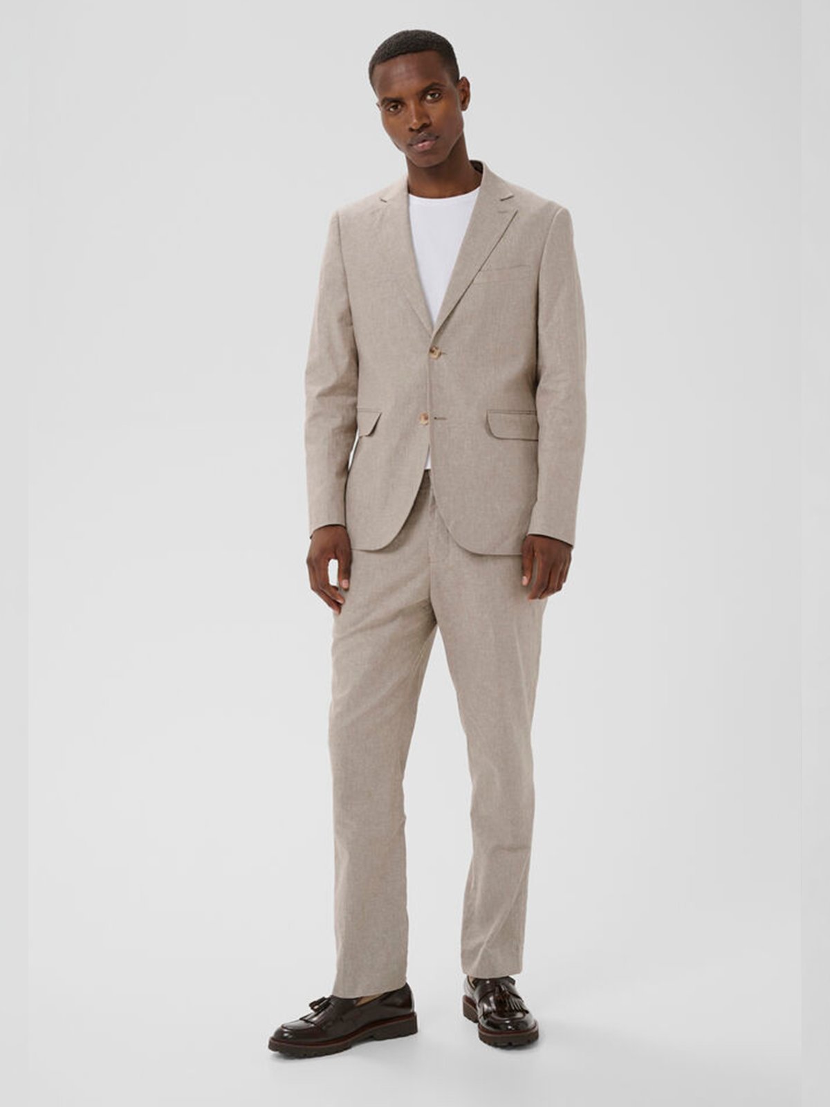 Matinique Charles Linen Blazer Plaza Taupe
