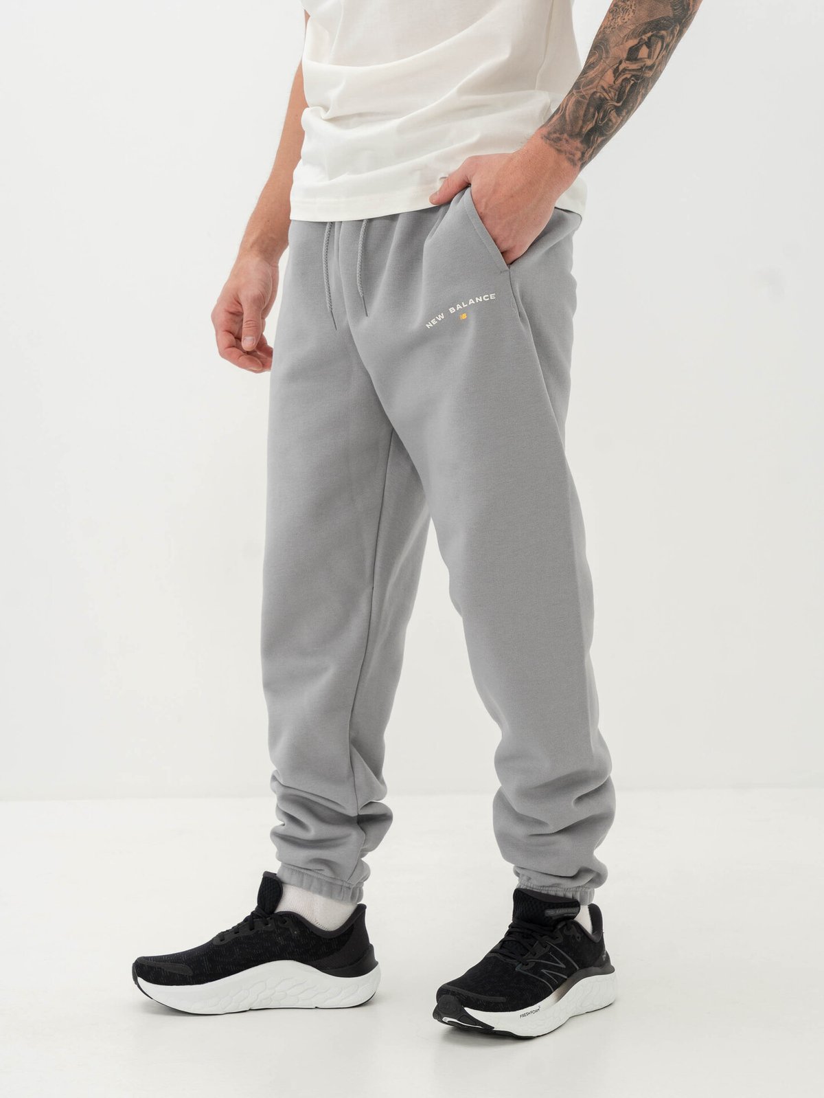 New Balance Reimagined Fleece Graphic Jogger Slate Grey