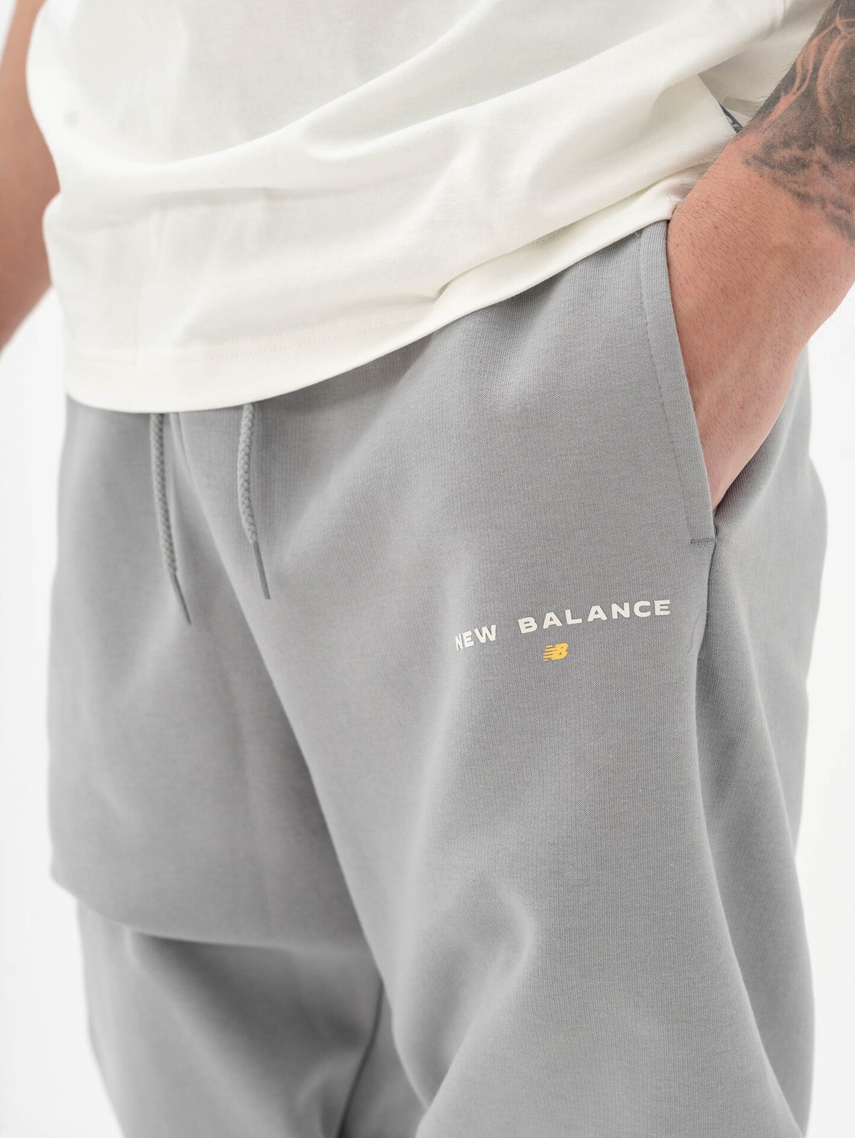New Balance Reimagined Fleece Graphic Jogger Slate Grey