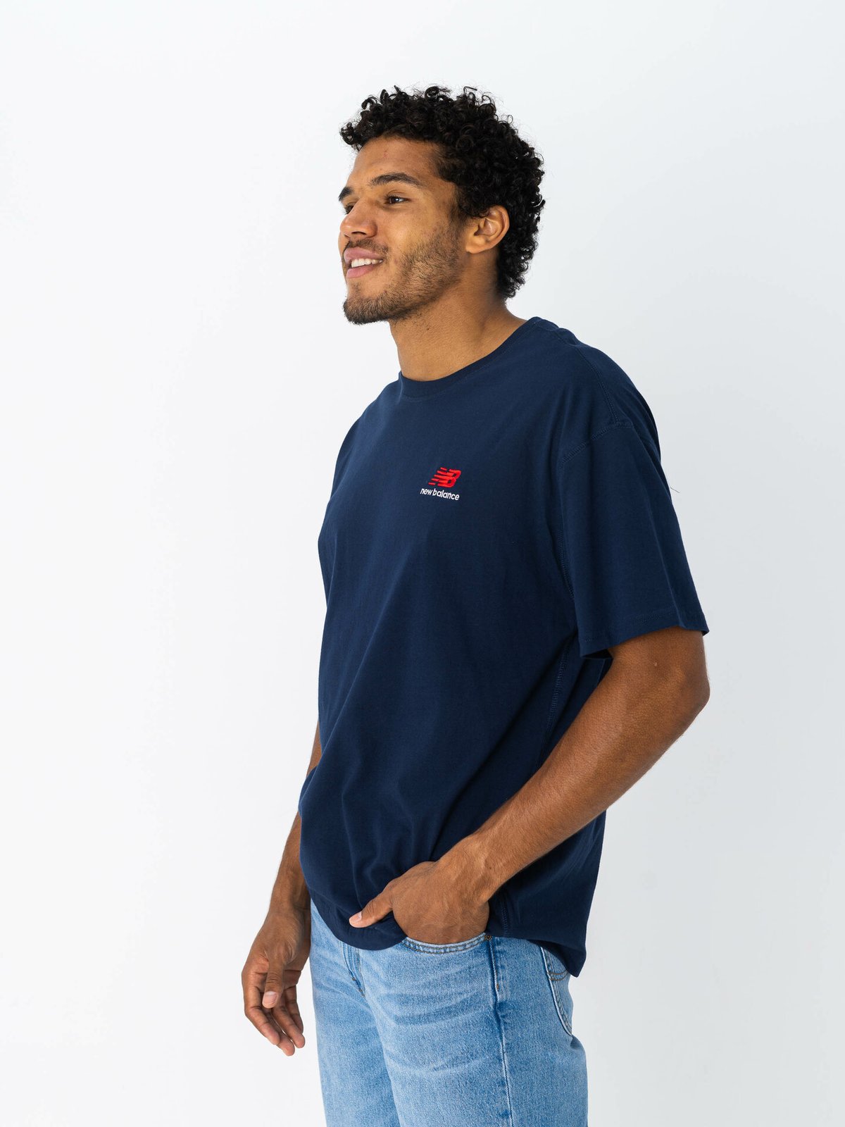 New Balance Uni-ssentials Cotton T-Shirt Natural indigo