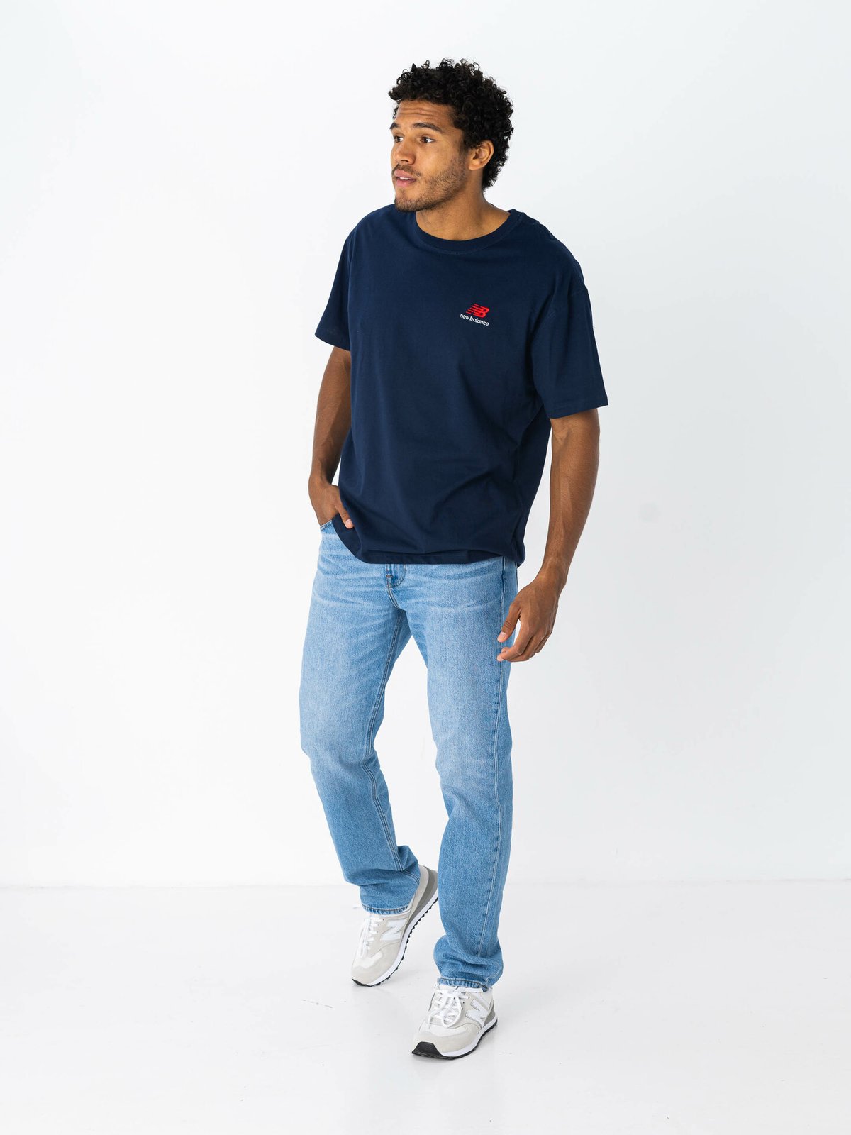 New Balance Uni-ssentials Cotton T-Shirt Natural indigo