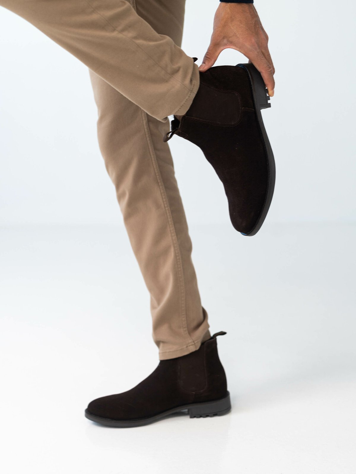 Noodles Chelsea Boot Suede Brown