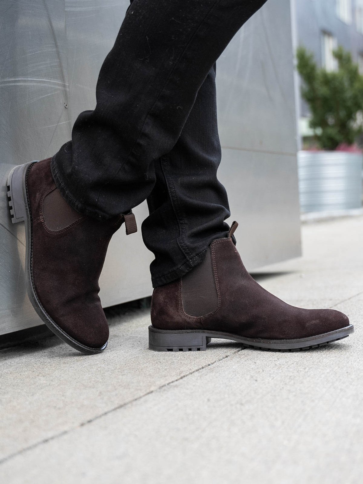 Noodles Chelsea Boot Suede Brown
