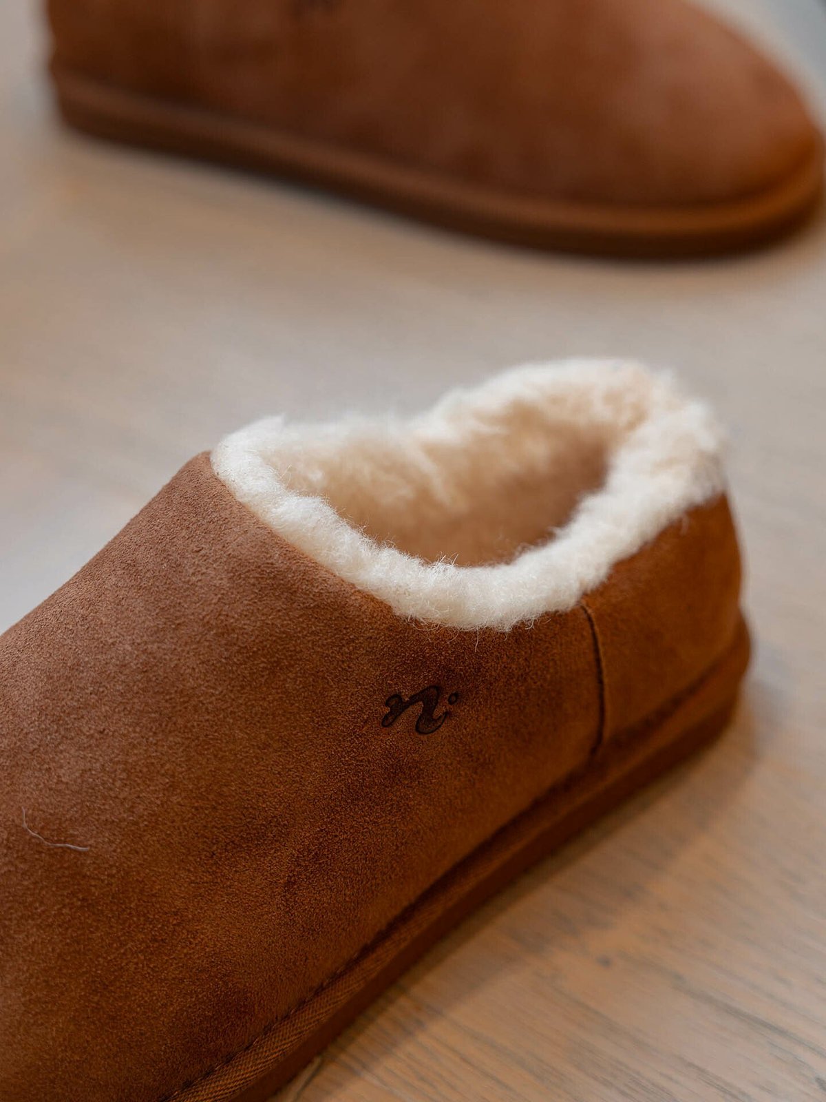 Noodles Lodge Wool Slipper Camel