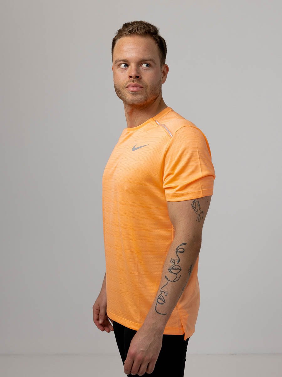 Nike Dri-Fit Miler Top Short Sleeve Orange Pulse / Reflective Silv
