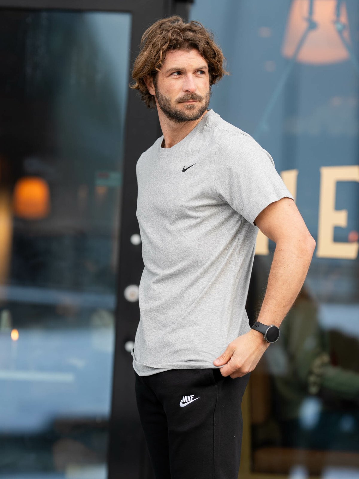 Nike Dri-Fit DFC Crew Solid Tee Dark Grey Heather / Black