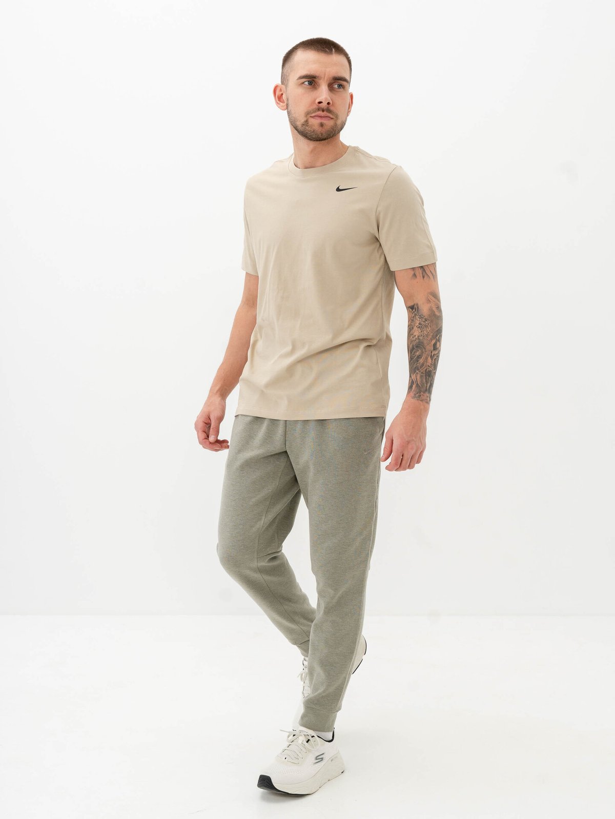 Nike Dri-Fit DFC Crew Solid Tee Desert Khaki / Black
