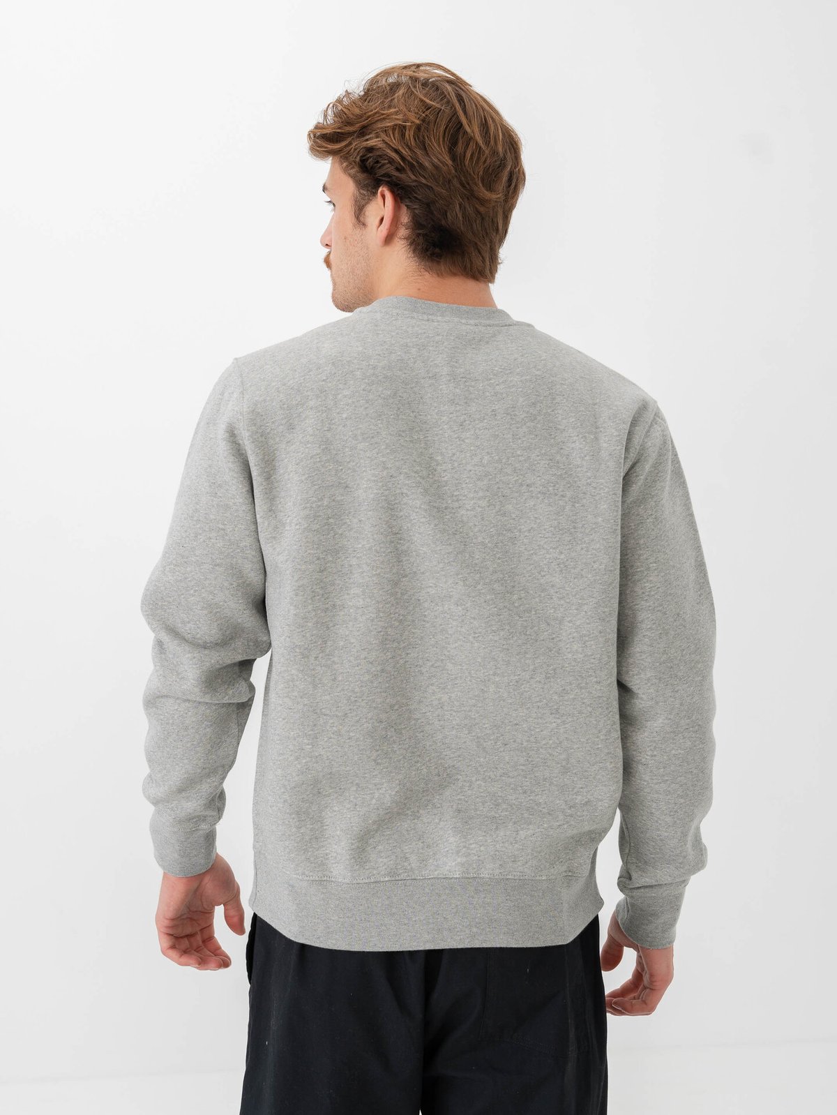 Nike Club Fleece Crew Dark Grey Heather/Hvit