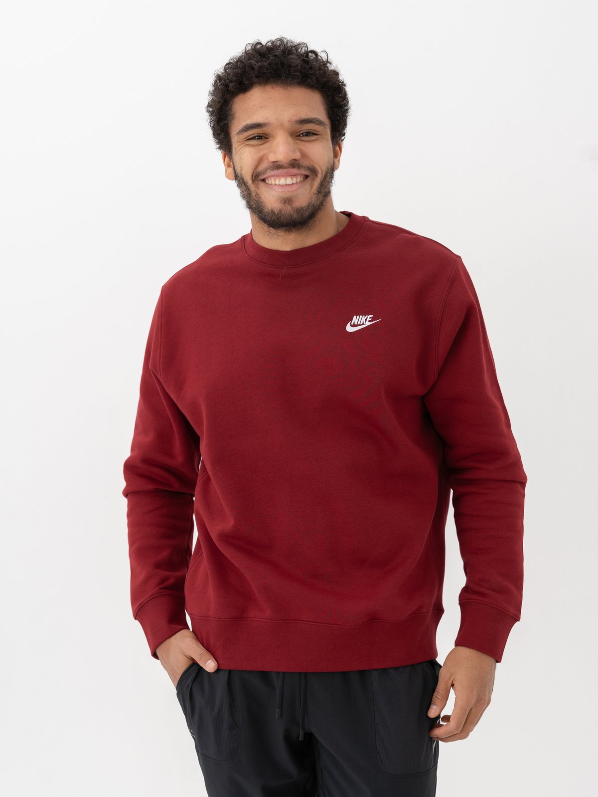 Nike Club Fleece Crew Team Red / White
