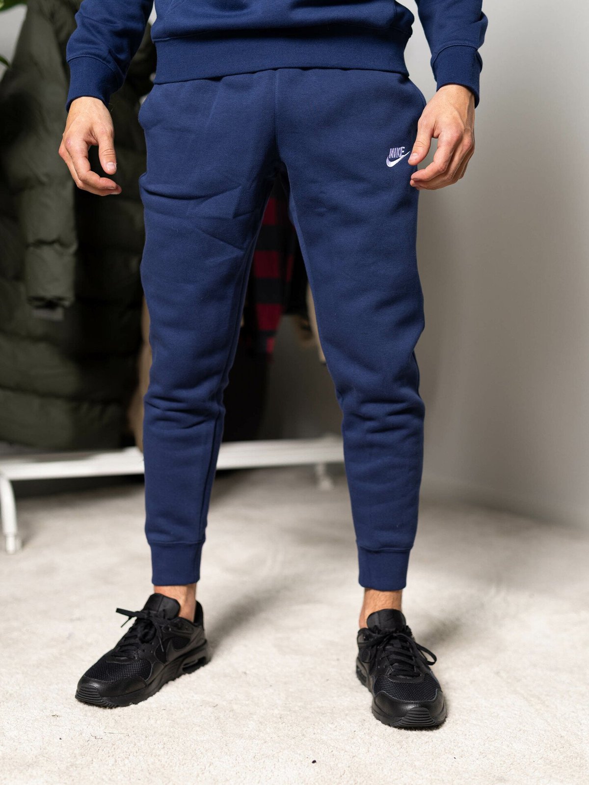 Nike Club Fleece Pant Midnight Navy/Hvit