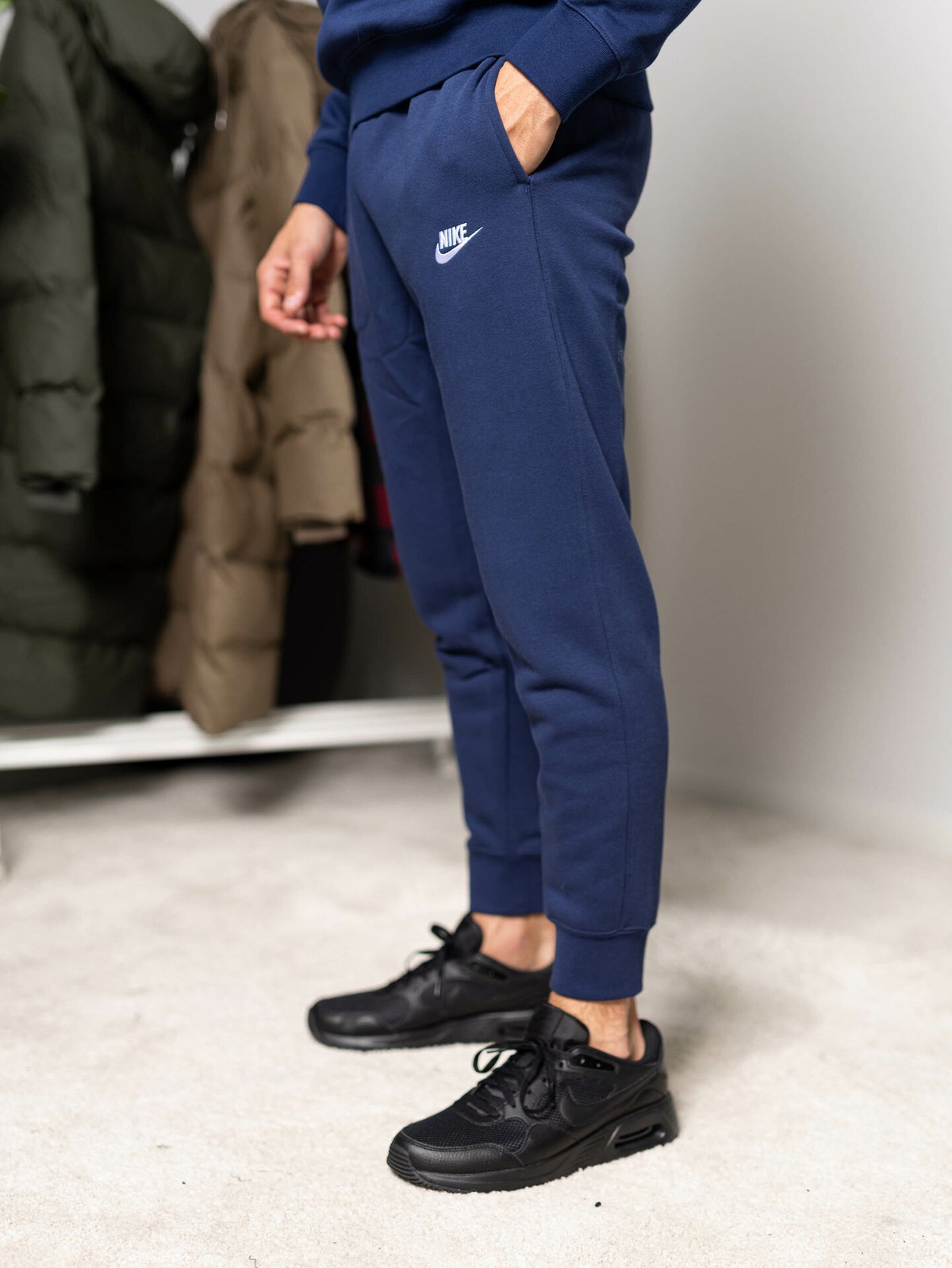 Nike Club Fleece Pant Midnight Navy/Hvit