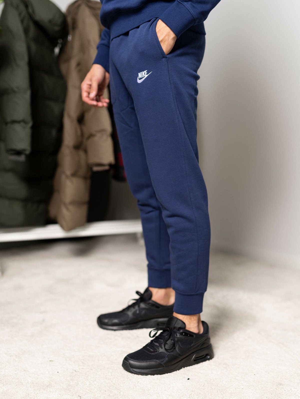 Nike Club Fleece Pant Midnight Navy/Hvit