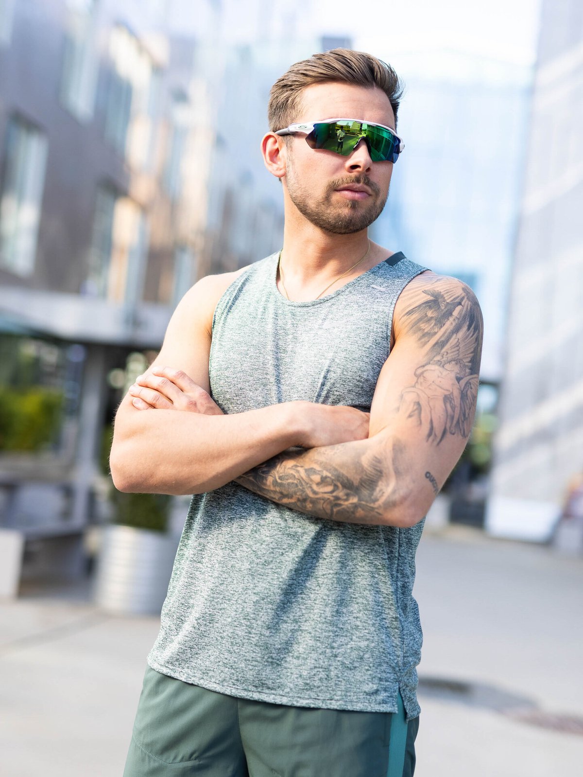 Nike Dri-Fit Rise 365 Tank Vintage Green / Reflective Silver