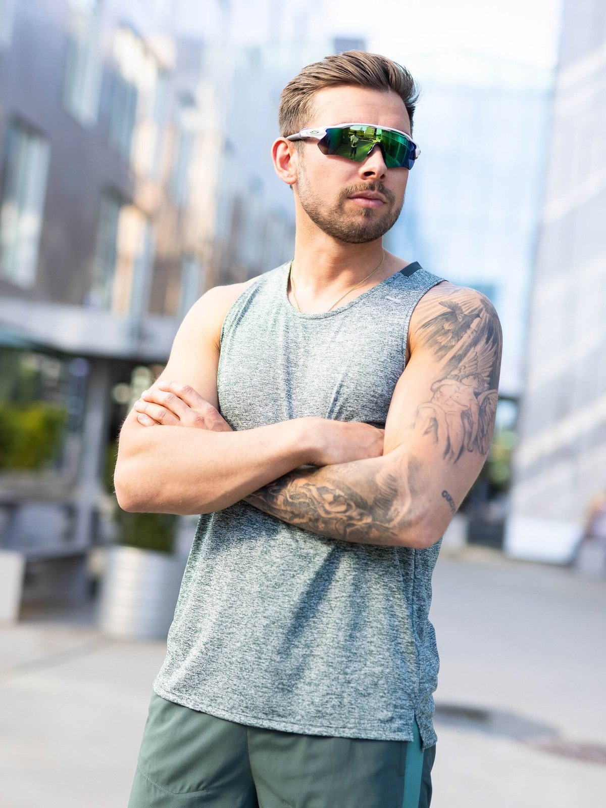 Nike Dri-Fit Rise 365 Tank Vintage Green / Reflective Silver