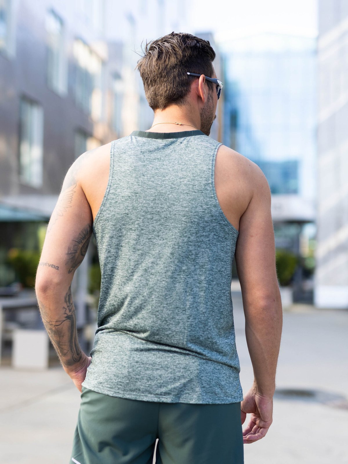 Nike Dri-Fit Rise 365 Tank Vintage Green / Reflective Silver