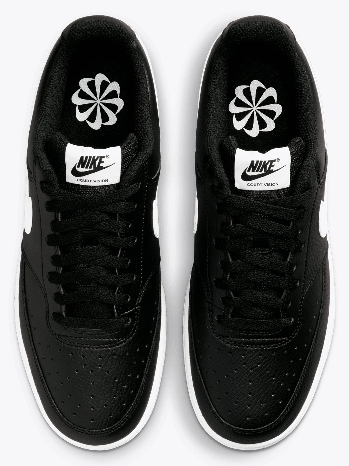 Nike Court Vision Low Next Nature Svart/Svart/Hvit