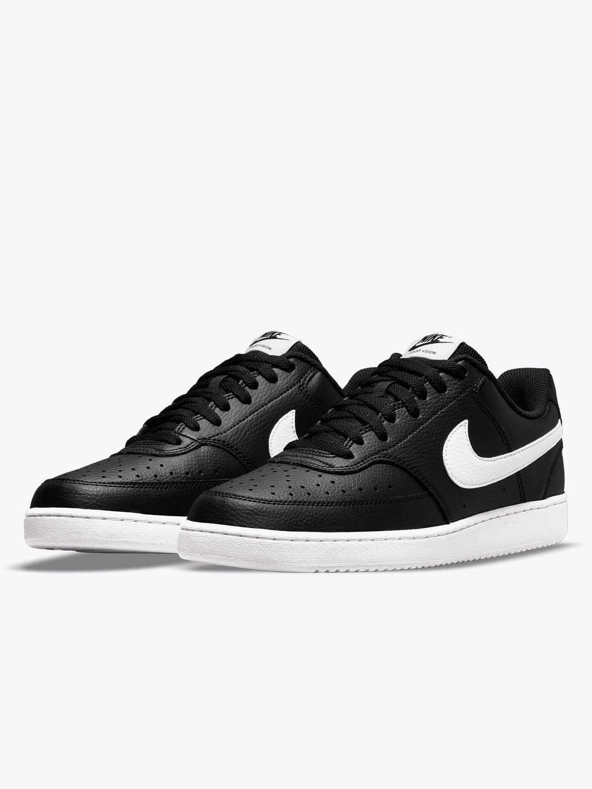 Nike Court Vision Low Next Nature Svart/Svart/Hvit