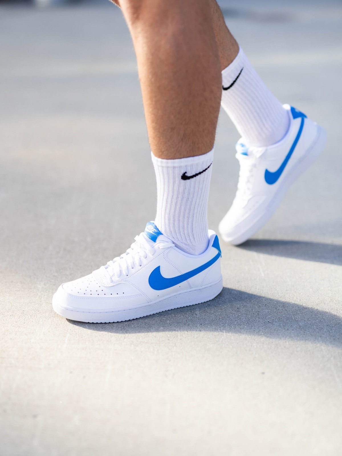 Nike Court Vision Low Next Nature Hvit/Light Photo Blue