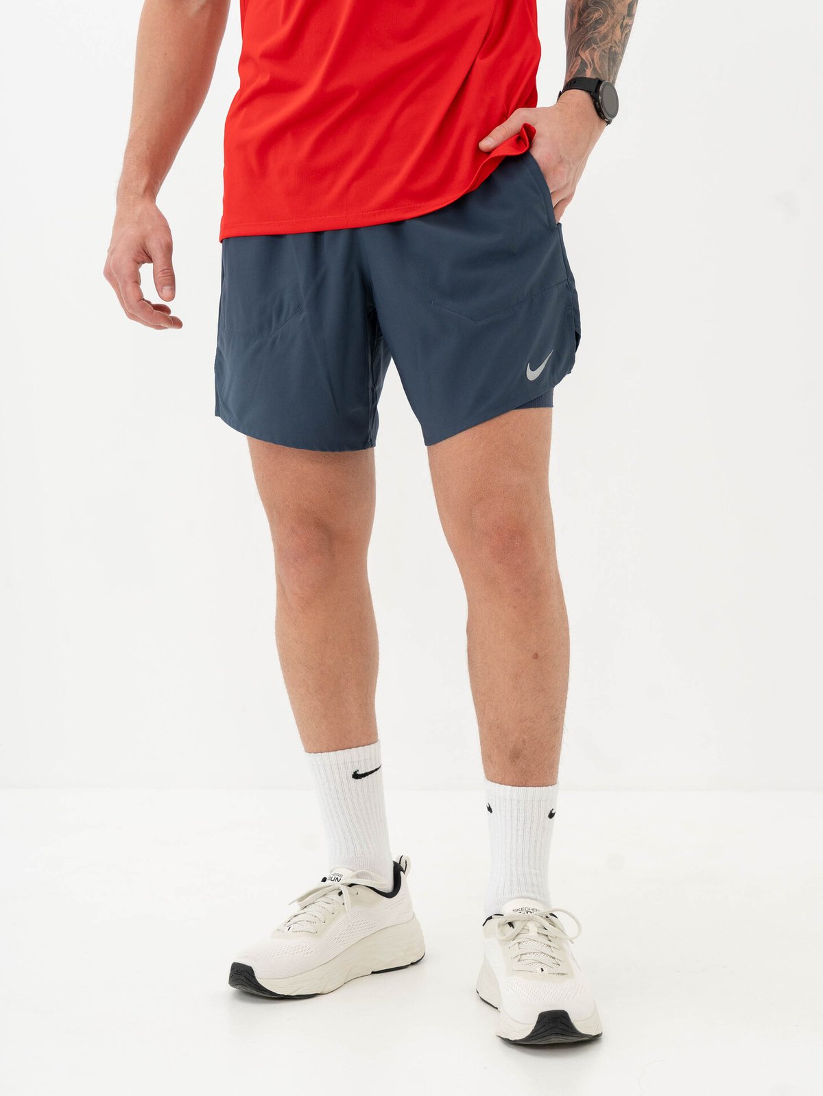 Nike Dri-Fit Stride 2in1 7" Shorts Thunder Blue / Reflective Silver