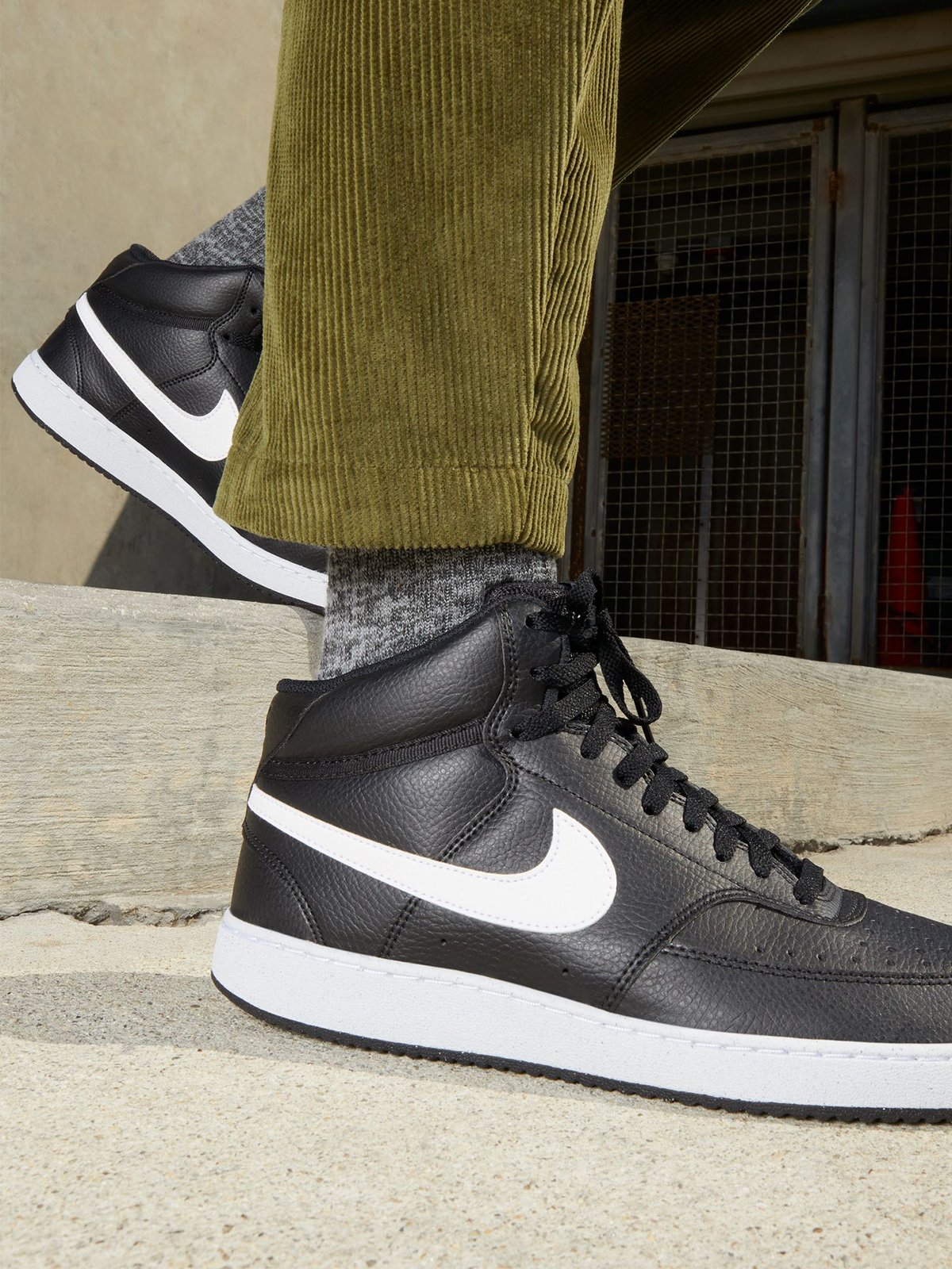 Nike Court Vision Mid Next Nature Black/Black/White