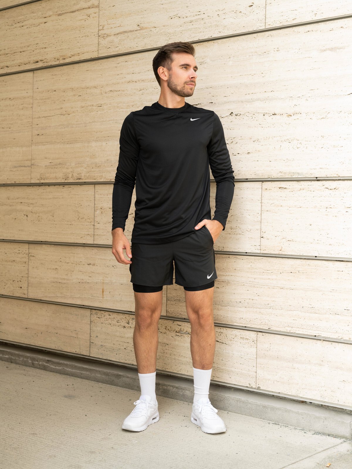 Nike Dri-Fit Legend Long Sleeve Black / Matte Silver