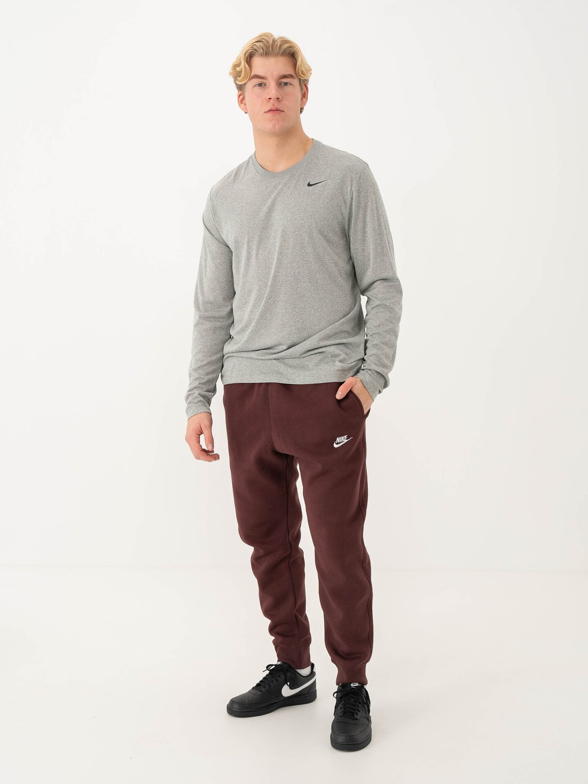 Nike Dri-Fit Legend Long Sleeve Tumbled Grey